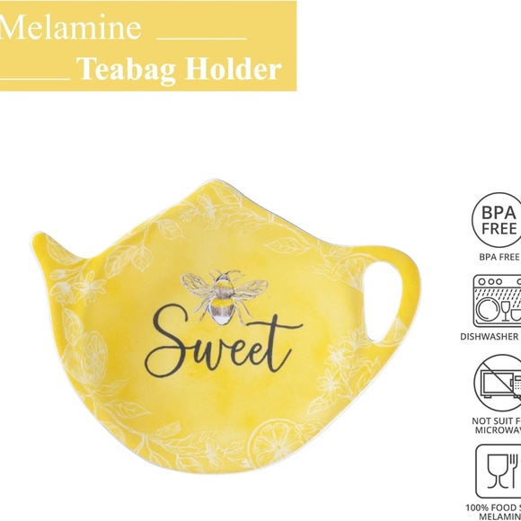 Sweet Bee Tea Bag Holders, Teapot Shaped Tea Bag Coasters Spoon Rests Saucer - Picture 3 of 6